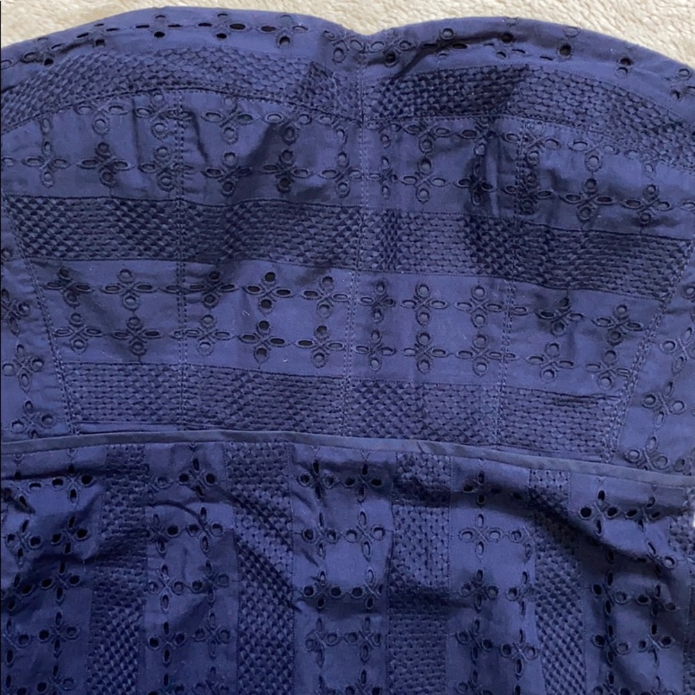 NWOT JCrew Strapless Eyelet Dress - Picture 3 of 4